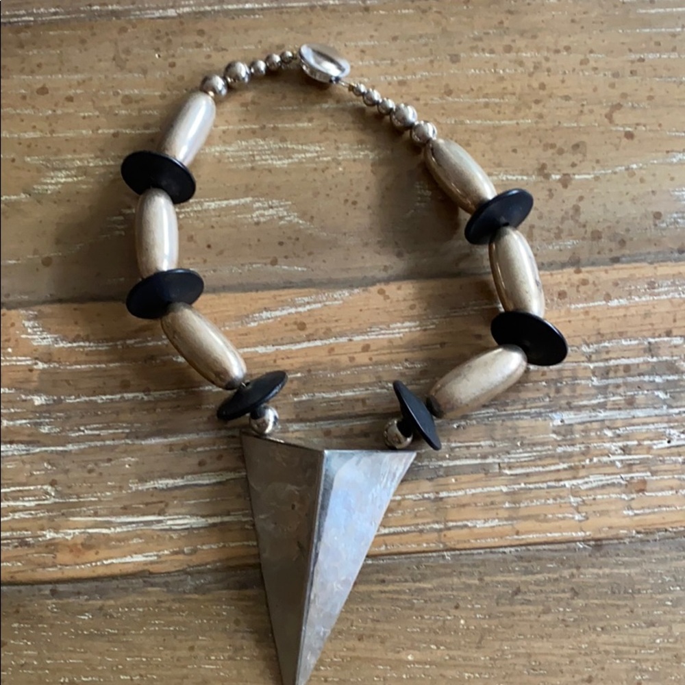 Vintage silver black Choker